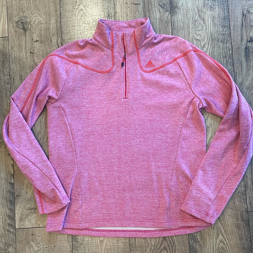 Adidas pink 3/4 zip up size XL